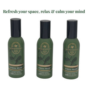 3 Bath & Body Works Stress Relief Eucalyptus Spearmint Concentrated Room Spray
